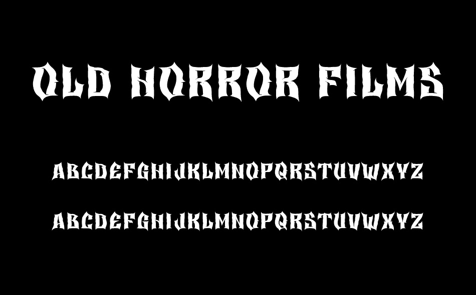 Old Horror Films font
