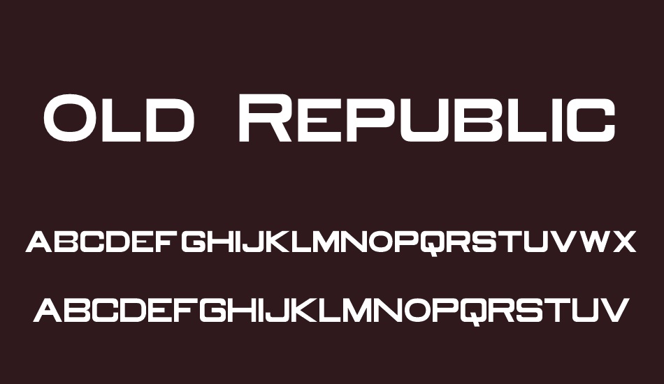 old-republic font