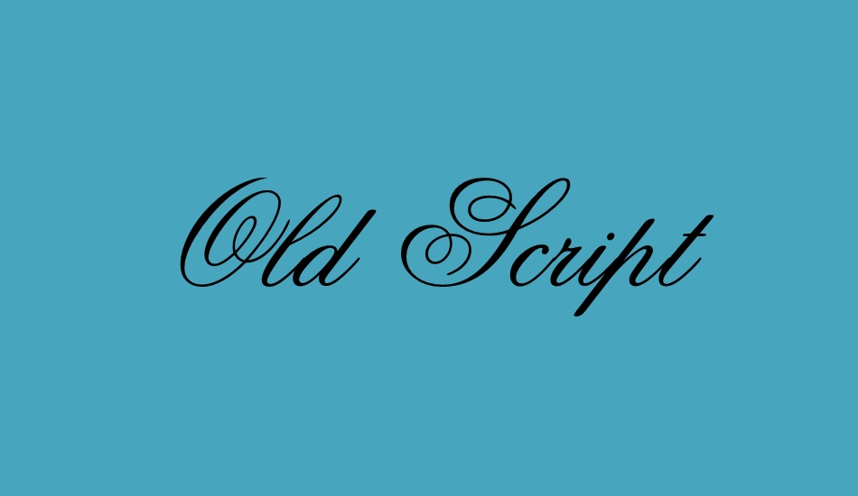 old-script font big
