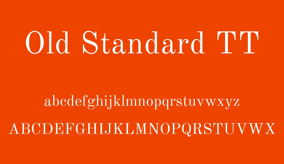 old-standard-tt font