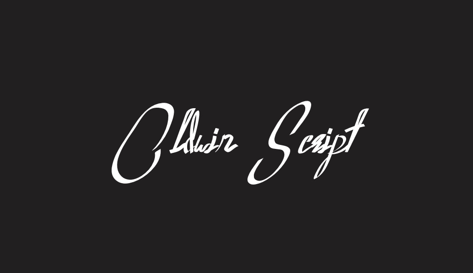 oldwin-script font big