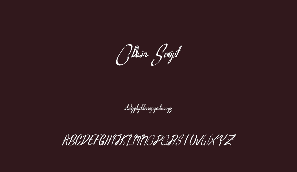 oldwin-script font