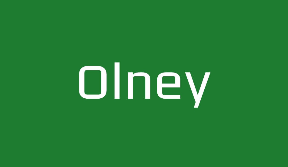 olney font big