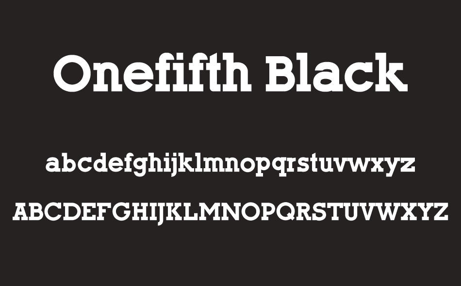 Onefifth font