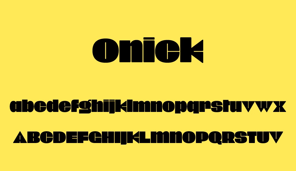 onick font