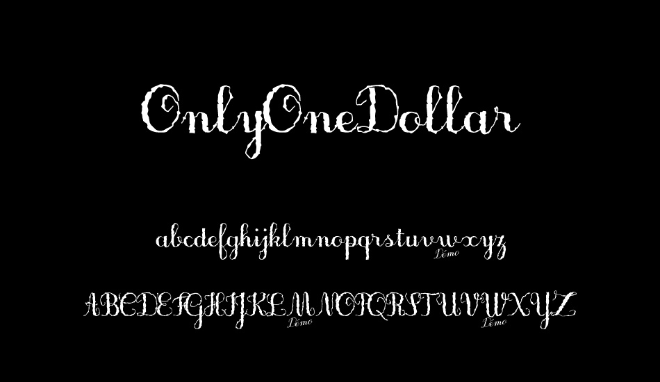 onlyonedollardemo font