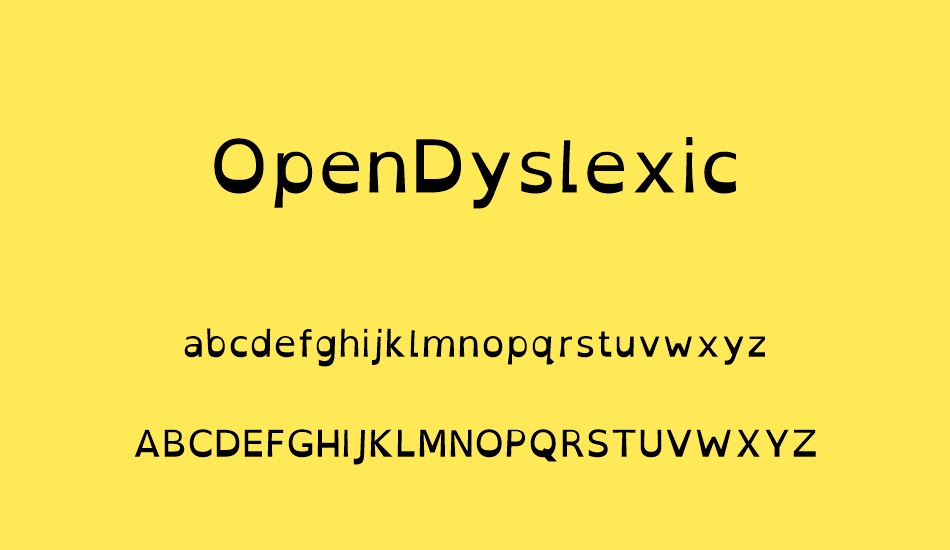 opendyslexic font