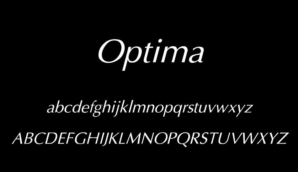 optima font