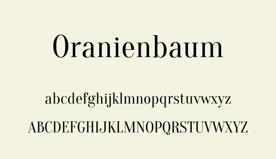 oranienbaum font