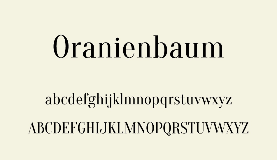 oranienbaum font