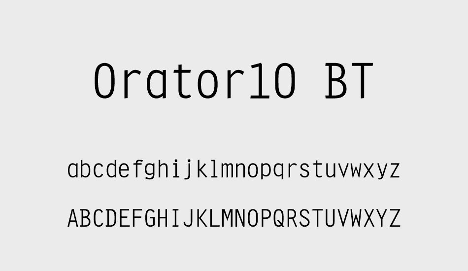 orator10-bt font