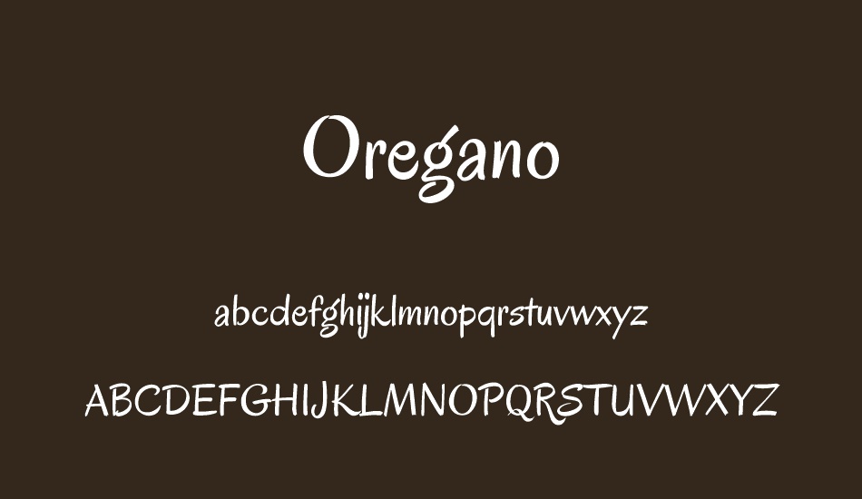 oregano font