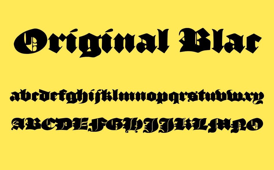 Original Black font