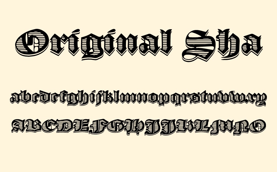 Original Shadow font