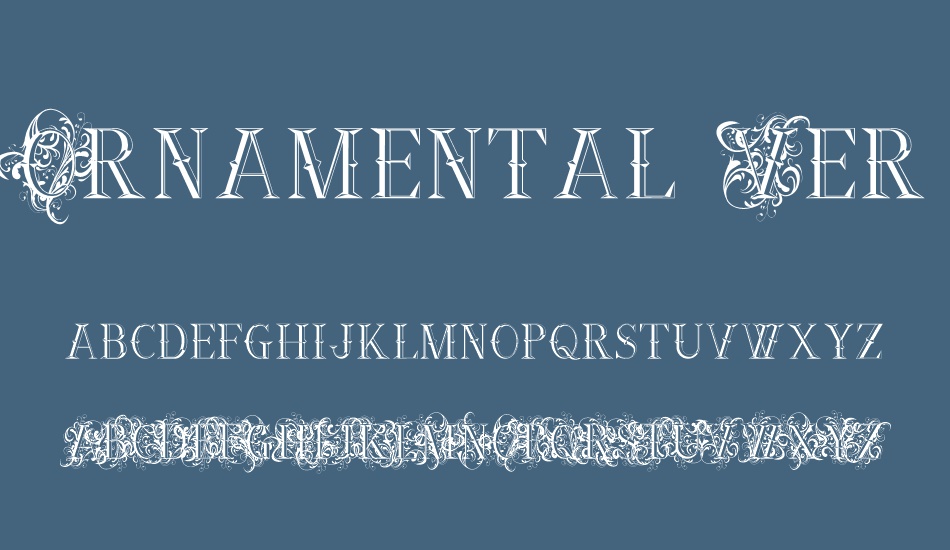 ornamental-versals font