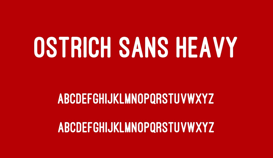 ostrich-sans-heavy font