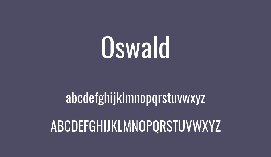 oswald-regular font