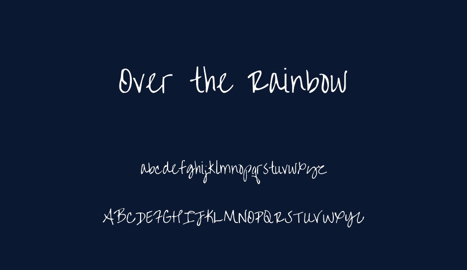 over-the-rainbow font