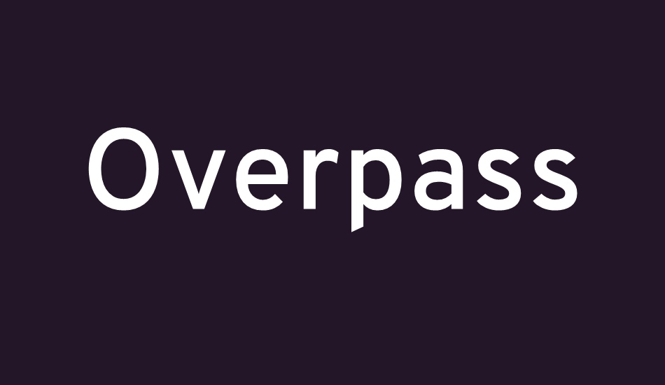 overpass font big