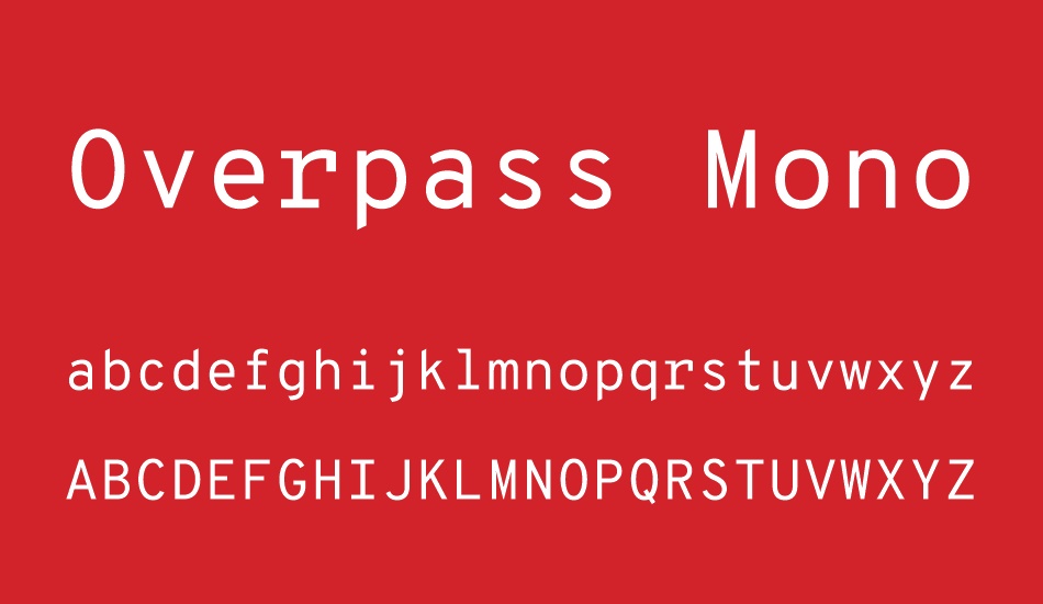 overpass-mono font