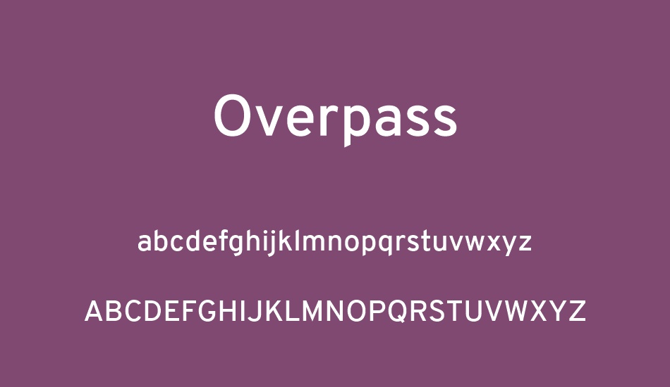 overpass font