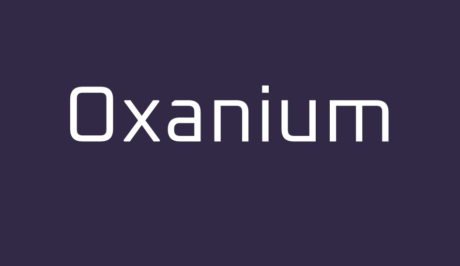 oxanium font big