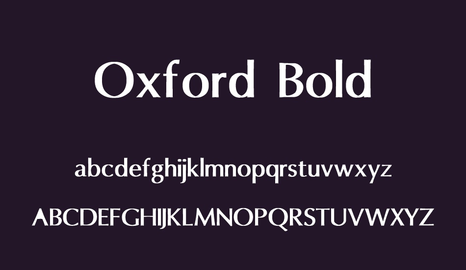 oxford-bold font