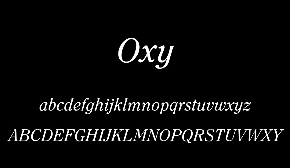 oxy font