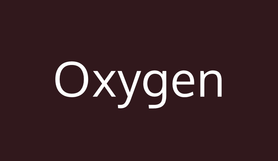 oxygen font big