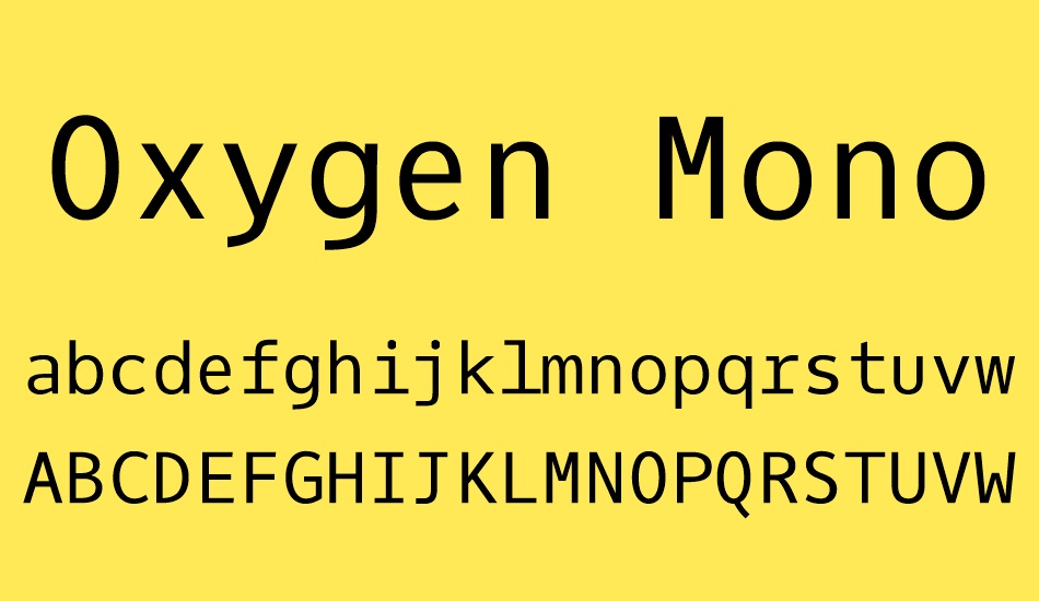 oxygen-mono font