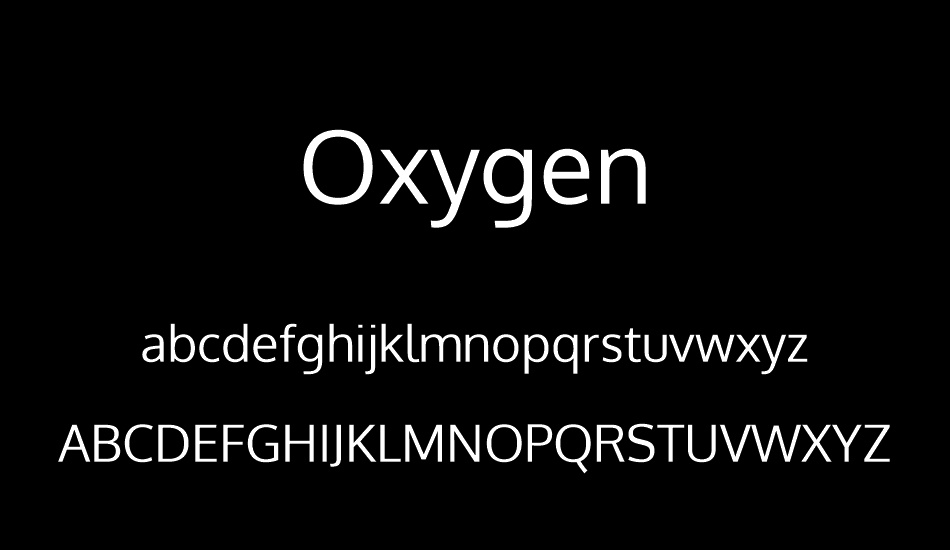 oxygen font