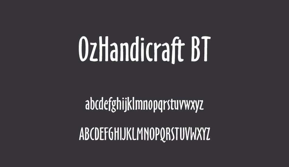 ozhandicraft-bt font