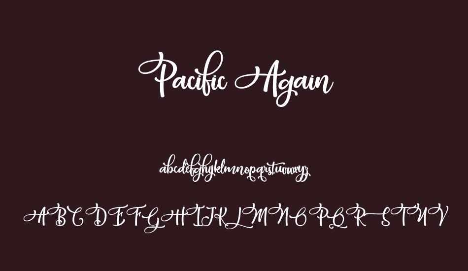 pacific-again font