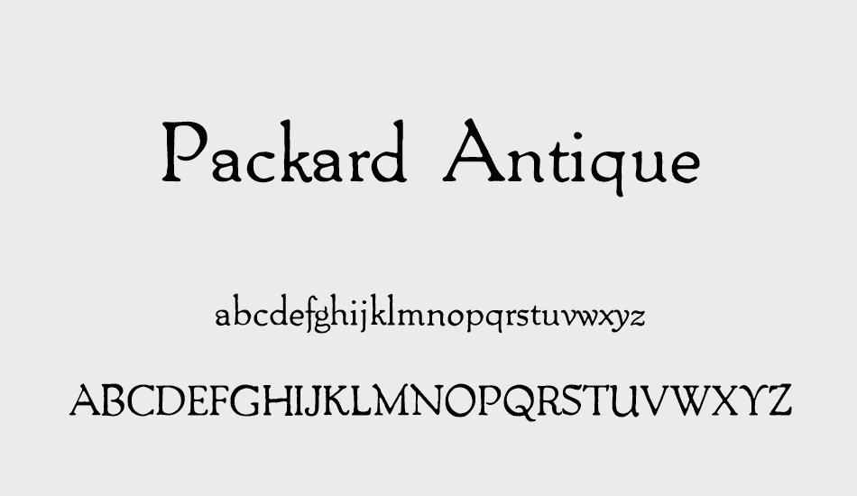 packard-antique font