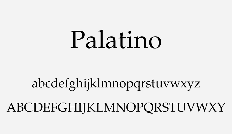 palatino font