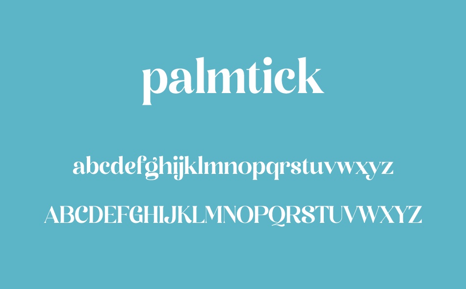 Palmtick font