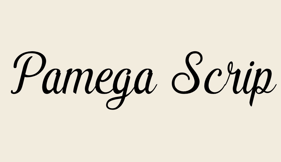 pamega-script font big