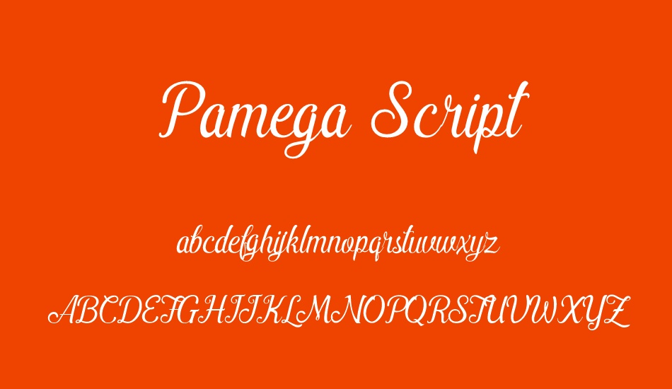 pamega-script font