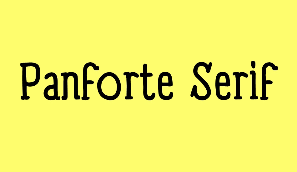 panforte-serif font big