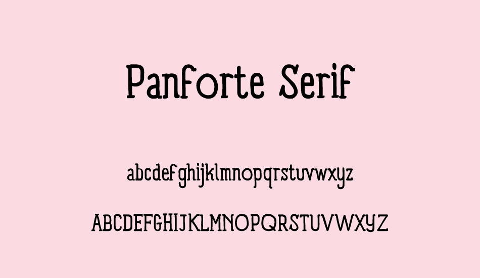 panforte-serif font