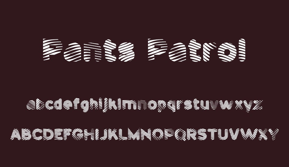 pants-patrol font