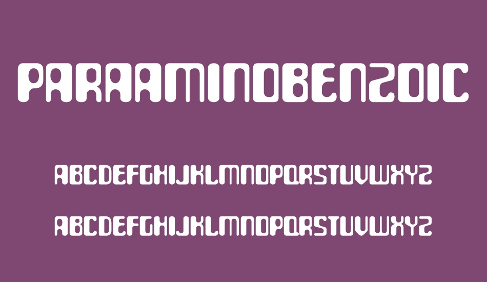 paraaminobenzoic font