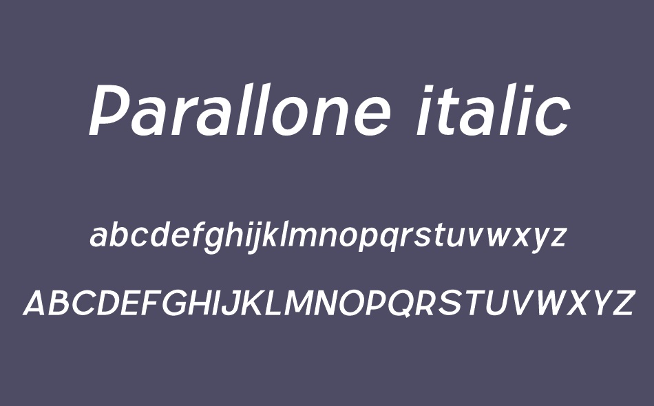 Parallone font