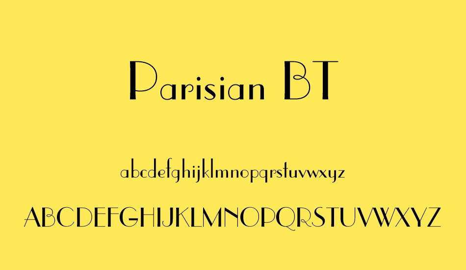 parisian-bt font