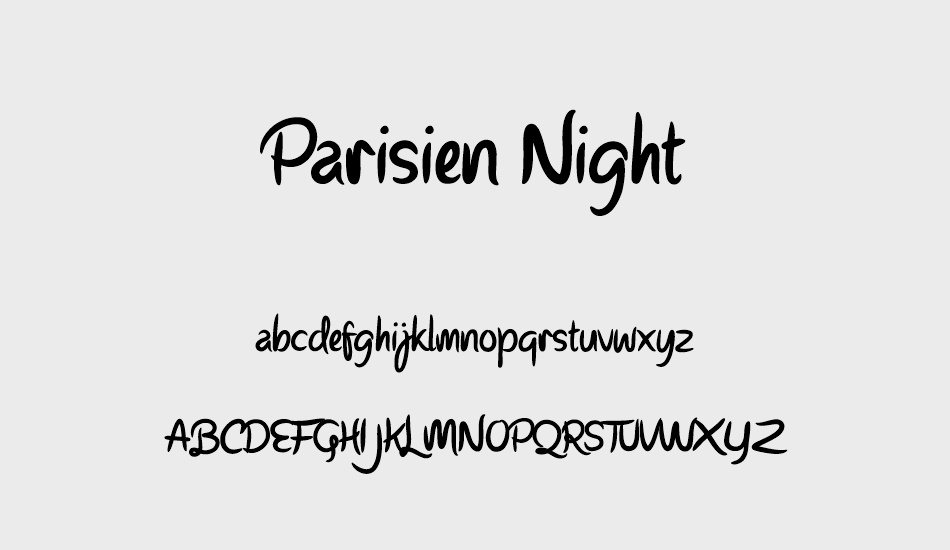 parisien-night font