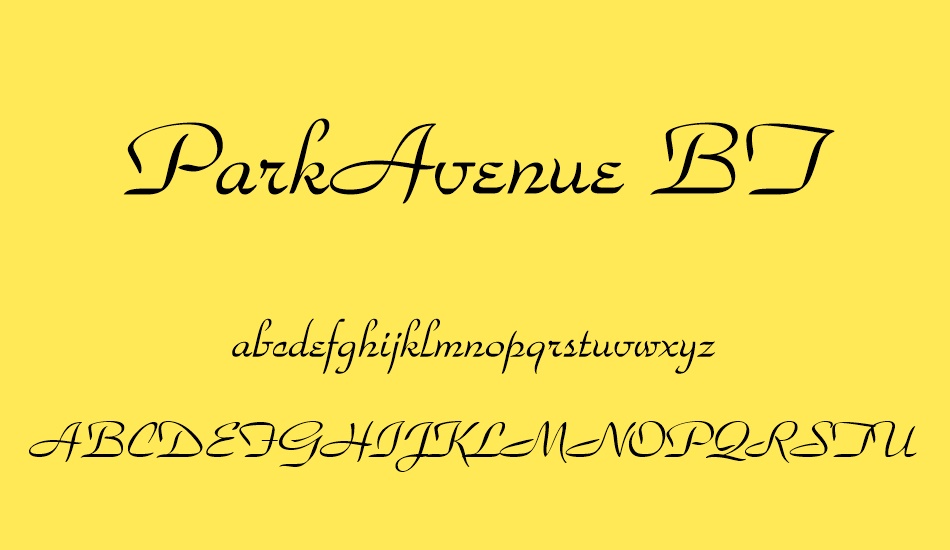 parkavenue-bt font