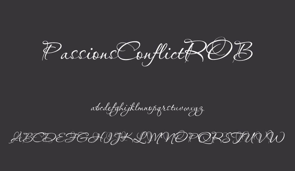 passionsconflictrob font