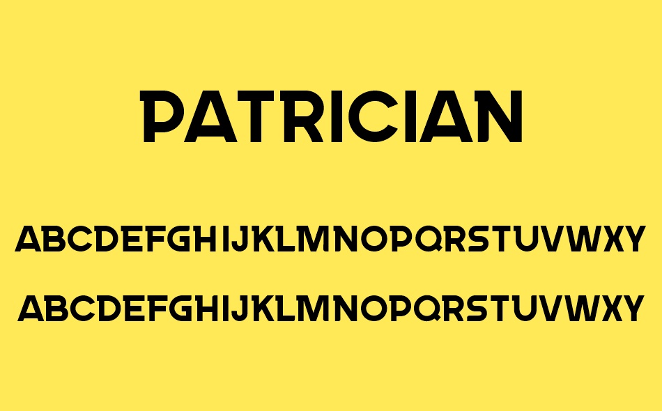Patrician font