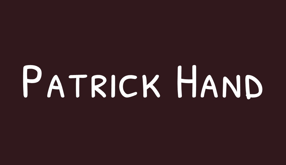 patrick-hand-sc font big
