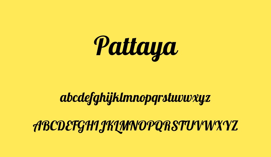 pattaya font